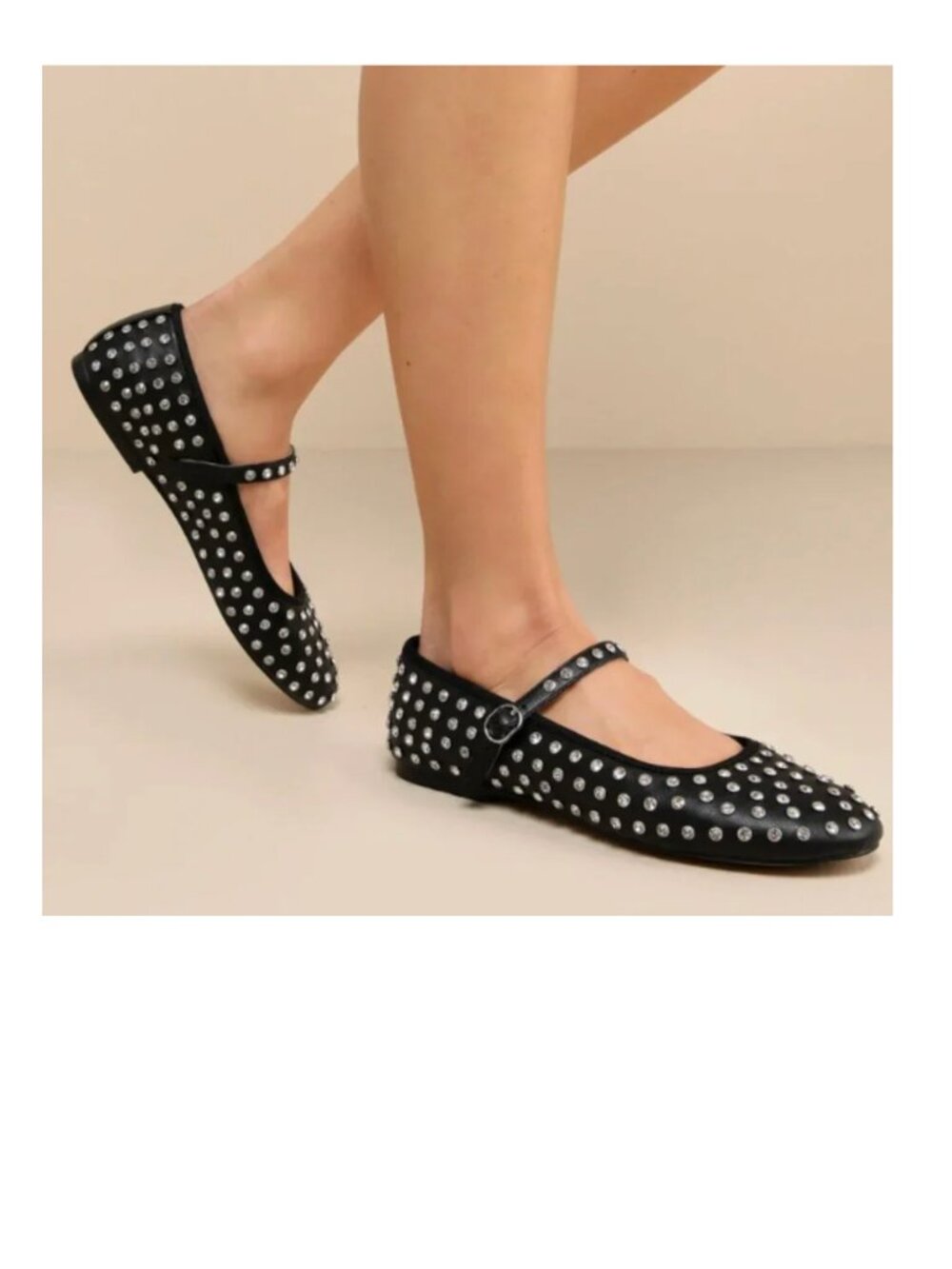 NEW House of Harlow 1960 Mary Jane Ballet Flats 7 Black Rhinestone Dazzle